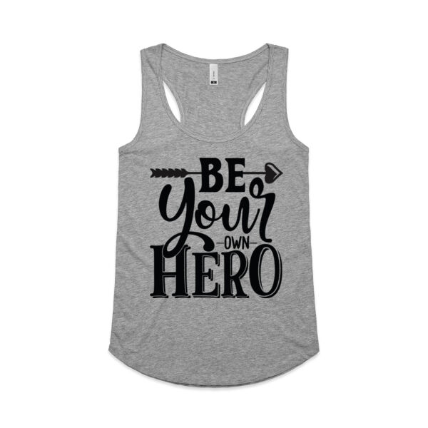 Be Your Own Hero - AS Colour Women's Yes Racerback Tank Thumbnail